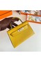 Hermes Kelly 19cm Shoulder Bags Epsom Leather KL19 Silver hardware yellow Replica