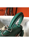 Hermes Kelly 20cm Bag In Vert Vertigo Clemence Leather PHW Replica