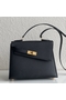Hermes Kelly En Desordre 20 Handmade Bag In Black Epsom Calfskin Replica