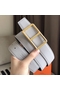 Hermes Officier Belt Buckle & White 38MM Strap Replica