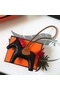 Hermes Rodeo Horse Bag Charm In Black/Camarel/Red Leather Replica