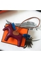 Hermes Rodeo Horse Bag Charm In Purple/Camarel/Blue Leather Replica