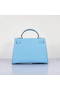 Quality Hermes Kelly 32cm Bags SkyBlue Calf Leather Gold Replica