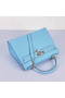 Quality Hermes Kelly 32cm Bags SkyBlue Calf Leather Gold Replica