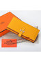 Hermes Bearn Japonaise Bi-Fold Wallet Grainy Leather A208 Yellow Replica