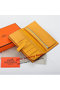 Hermes Bearn Japonaise Bi-Fold Wallet Grainy Leather A208 Yellow Replica