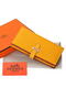 Hermes Bearn Japonaise Bi-Fold Wallet Grainy Leather A208 Yellow Replica