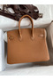 Hermes Birkin 25 Handmade Bag In Brown Clemence Leather Replica