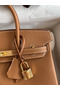 Hermes Birkin 25 Handmade Bag In Brown Clemence Leather Replica