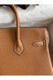 Hermes Birkin 25 Handmade Bag In Brown Clemence Leather Replica