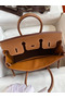 Hermes Birkin 25 Handmade Bag In Brown Clemence Leather Replica