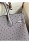 Hermes Birkin 30 Retourne Handmade Bag In Gris Asphalt Ostrich Leather Replica