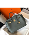 Hermes Birkin 30cm Bag In Vert Amande Clemence Leather GHW Replica