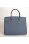 Hermes Birkin 30CM Tote Bags Smooth Togo Leather Dark Blue Replica