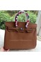 Hermes Birkin 35CM Tote Bag Brown Litchi Leather BK35 Silver Replica