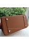 Hermes Birkin 35CM Tote Bag Brown Litchi Leather BK35 Silver Replica