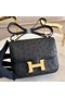 Hermes Constance 18 Handmade Bag In Black Ostrich Leather Replica