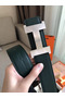 Hermes Constance 2 Belt Buckle & Black/Green Epsom 42MM Strap Replica