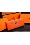 Hermes Dogon Original Leather Wallet H509 Orange Replica