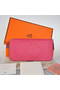 Hermes Evelyn Long Wallet Zip Purse A808 Peach Replica