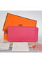 Hermes Evelyn Long Wallet Zip Purse A808 Peach Replica