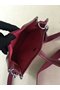 Hermes Evelyne original togo leather mini Shoulder Bag H15698 Burgundy Replica