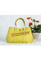 Hermes Garden Party 30cm Tote Bag Grainy Leather Lemon Replica