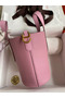 Hermes In The Loop 18 Handmade Bag in Mauve Sylvestre Clemence Leather Replica