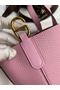 Hermes In The Loop 18 Handmade Bag in Mauve Sylvestre Clemence Leather Replica