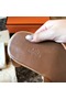 Hermes Izmir Sandals In Brown Epsom Leather Replica