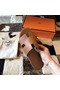 Hermes Izmir Sandals In Brown Epsom Leather Replica