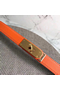 Hermes Kelly 18 Belt In Orange Epsom Leather Replica