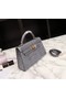 Hermes Kelly 19cm Tote Bag crocodile Leather KL19 grey Replica