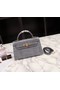 Hermes Kelly 19cm Tote Bag crocodile Leather KL19 grey Replica