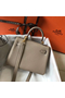 Hermes Kelly 20cm Bag In Grey Clemence Leather GHW Replica
