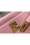Hermes Kelly 25cm Retourne Bag In Pink Clemence Leather Replica