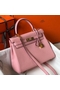 Hermes Kelly 25cm Retourne Bag In Pink Clemence Leather Replica
