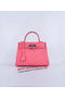 Hermes Kelly 28cm Shoulder Bags Rosy Grainy Leather Silver Replica