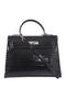 Hermes Kelly 32cm Shoulder Bags Black Iridescent Croco Leather Silver Replica