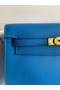 Hermes Kelly Danse II Bag In Blue Hydra Evercolor Calfskin Replica