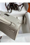 Hermes Kelly Mini II Sellier Handmade Bag In Grey Matte Alligator Leather Replica