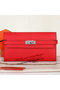Hermes Kelly Original Saffiano Leather Bi-Fold Wallet A708 Red Replica