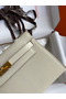 Hermes Kelly Pochette Handmade Bag In Craie Epsom Calfskin Replica