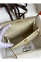 Hermes Kelly Pochette Handmade Bag In Craie Epsom Calfskin Replica