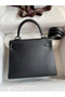 Hermes Kelly Retourne 25 Handmade Bag In Black Swift Calfskin Replica