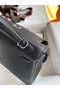 Hermes Kelly Retourne 25 Handmade Bag In Black Swift Calfskin Replica