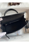 Hermes Kelly Retourne 25 Handmade Bag In Black Swift Calfskin Replica