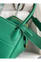 Hermes Lindy 30 Handmade Bag In Malachite Clemence Leather Replica