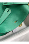 Hermes Lindy 30 Handmade Bag In Malachite Clemence Leather Replica