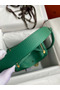 Hermes Lindy 30 Handmade Bag In Malachite Clemence Leather Replica
